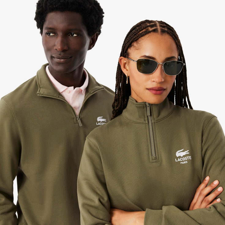 Свитшот Lacoste Unisex с застежкой-молнией с высоким воротом Свитшот Lacoste Unisex с застежкой-молнией с высоким воротом
