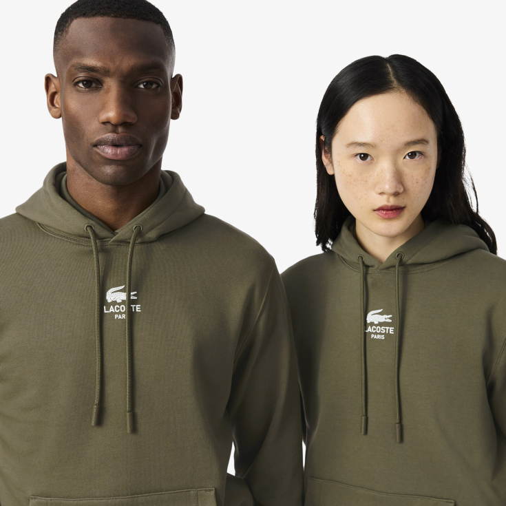 Хлопковая толстовка Lacoste Unisex с капюшоном Хлопковая толстовка Lacoste Unisex с капюшоном