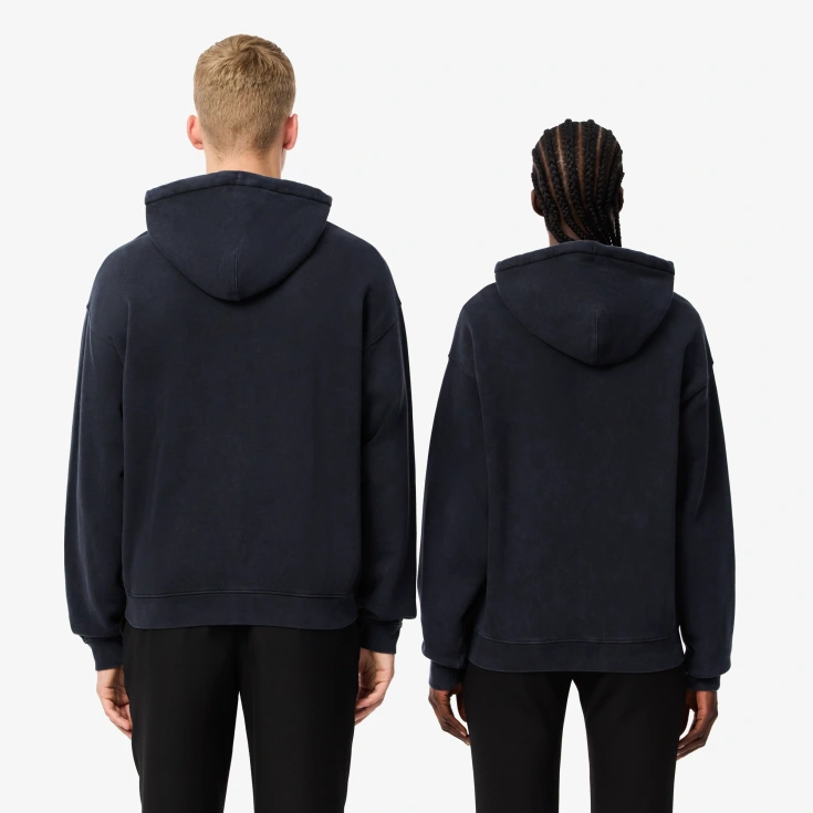 Толстовка Lacoste Loose Fit Unisex с эффектом стирки Толстовка Lacoste Loose Fit Unisex с эффектом стирки