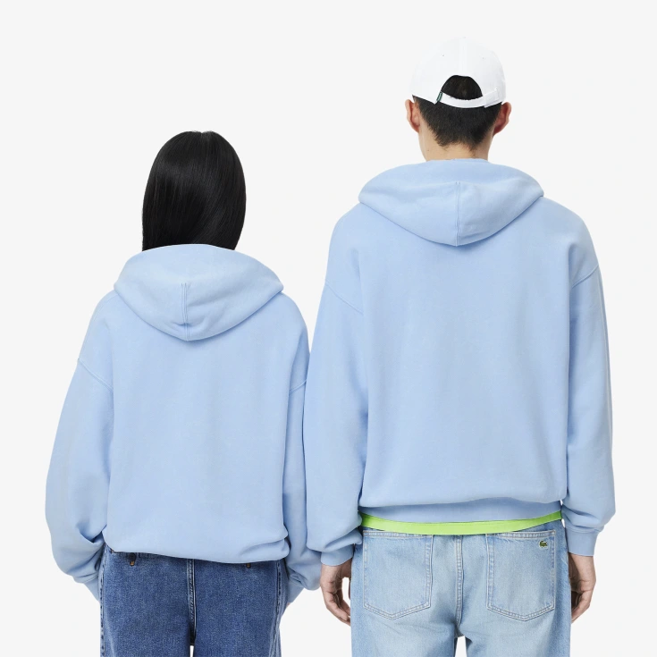 Толстовка Lacoste Loose Fit Unisex с эффектом стирки Толстовка Lacoste Loose Fit Unisex с эффектом стирки