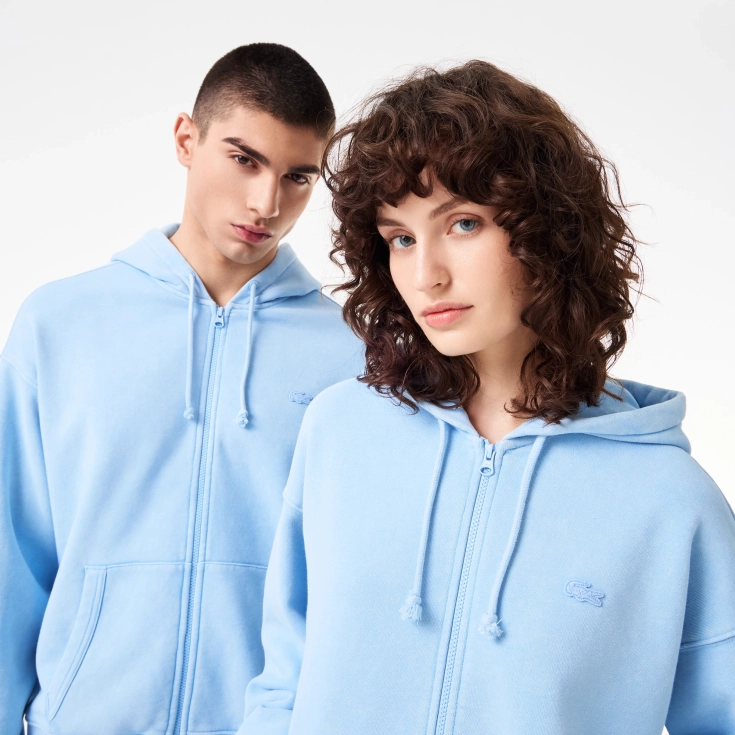Толстовка Lacoste Loose Fit Unisex с эффектом стирки Толстовка Lacoste Loose Fit Unisex с эффектом стирки