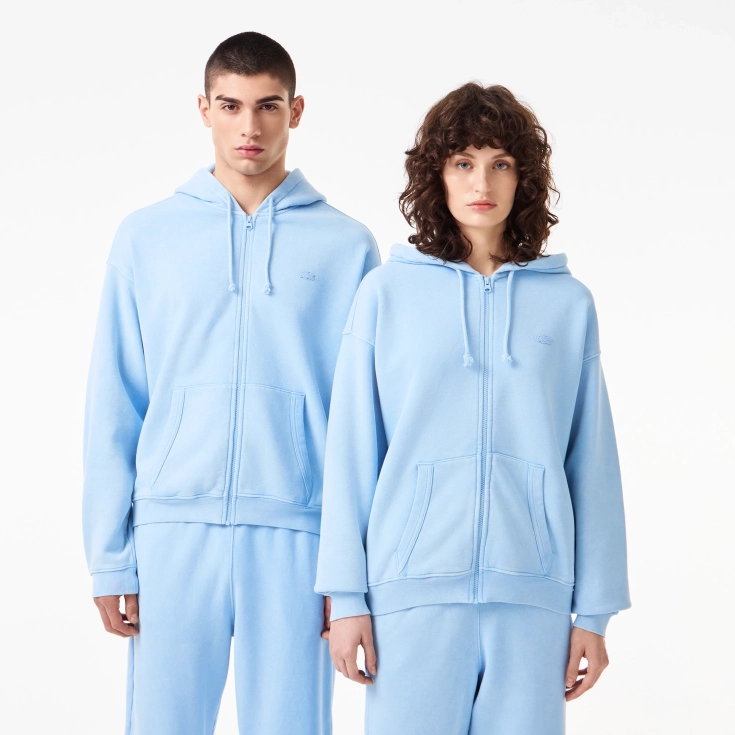 Толстовка Lacoste Loose Fit Unisex с эффектом стирки Толстовка Lacoste Loose Fit Unisex с эффектом стирки