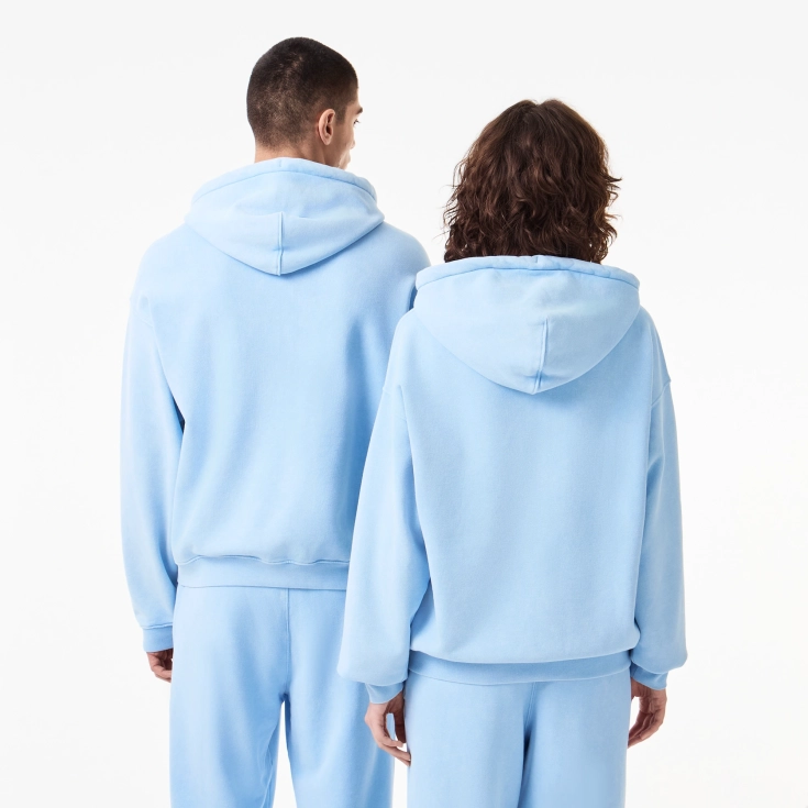 Толстовка Lacoste Loose Fit Unisex с эффектом стирки Толстовка Lacoste Loose Fit Unisex с эффектом стирки