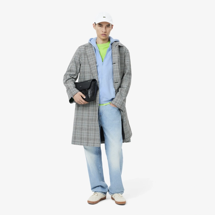 Толстовка Lacoste Loose Fit Unisex с эффектом стирки Толстовка Lacoste Loose Fit Unisex с эффектом стирки