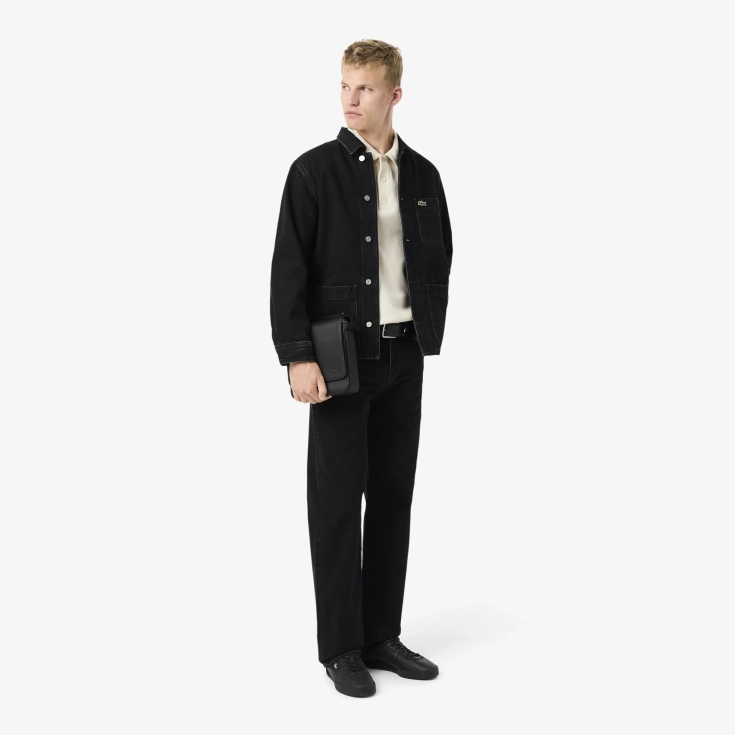 Мужская толстовка Lacoste с воротником-поло из хлопка Мужская толстовка Lacoste с воротником-поло из хлопка