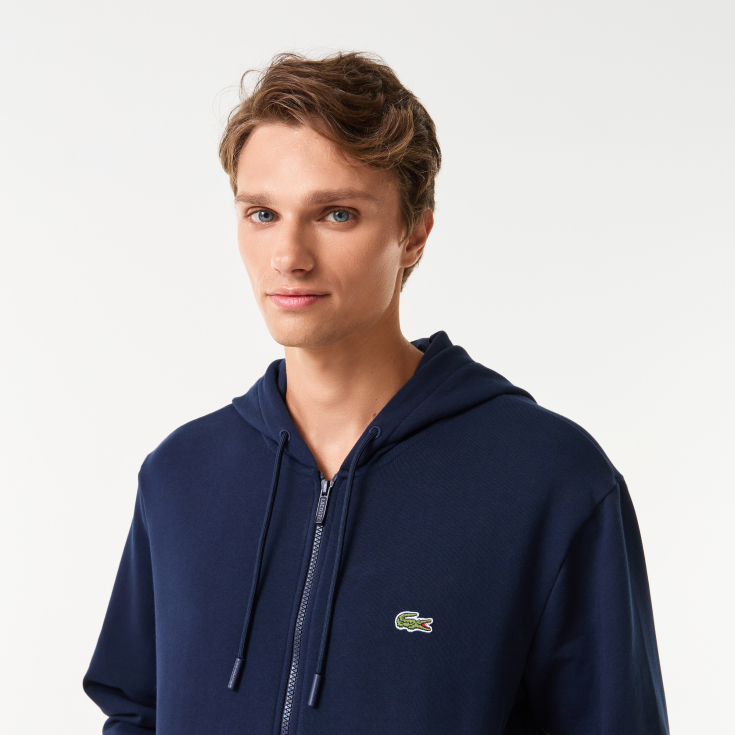 Мужская флисовая толстовка Lacoste на молнии Мужская флисовая толстовка Lacoste на молнии