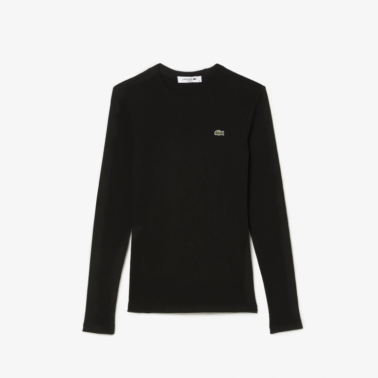 Женская футболка Lacoste Slim Fit с длинными рукавами Женская футболка Lacoste Slim Fit с длинными рукавами