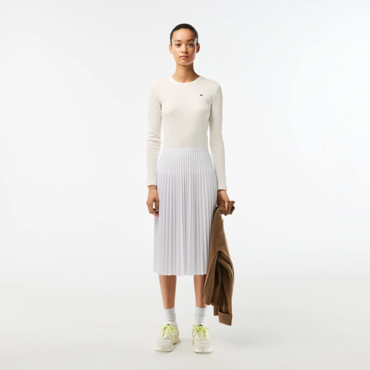 Женская футболка Lacoste Slim Fit с длинными рукавами Женская футболка Lacoste Slim Fit с длинными рукавами