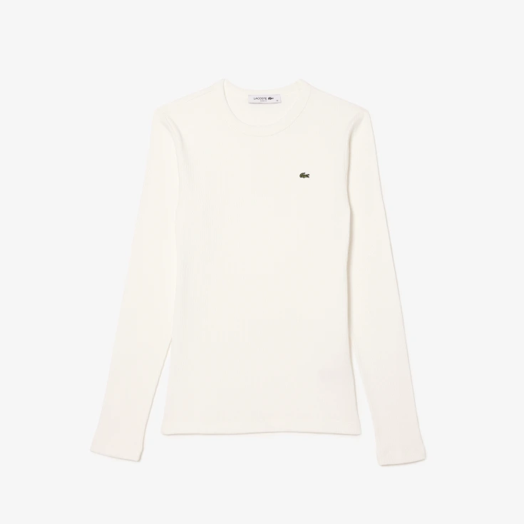 Женская футболка Lacoste Slim Fit с длинными рукавами Женская футболка Lacoste Slim Fit с длинными рукавами