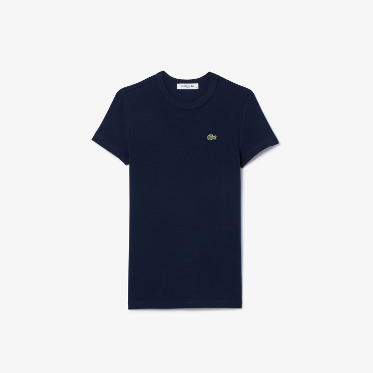Женская хлопковая футболка Lacoste Relaxed Fit Женская хлопковая футболка Lacoste Relaxed Fit