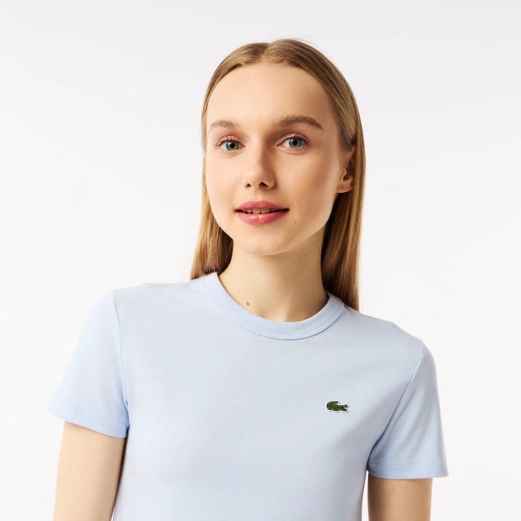 Женская хлопковая футболка Lacoste Relaxed Fit Женская хлопковая футболка Lacoste Relaxed Fit
