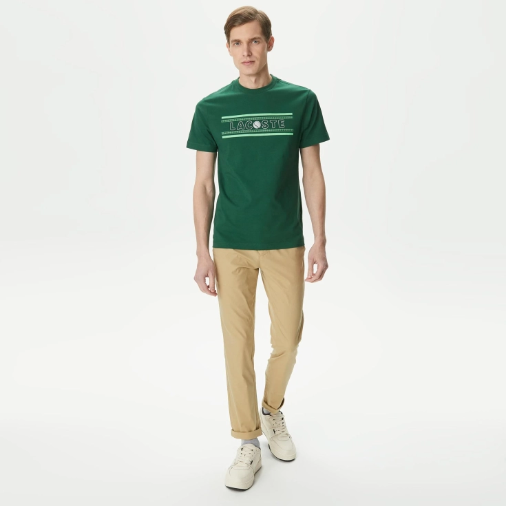 Мужская Футболка Lacoste из хлопка Мужская Футболка Lacoste из хлопка