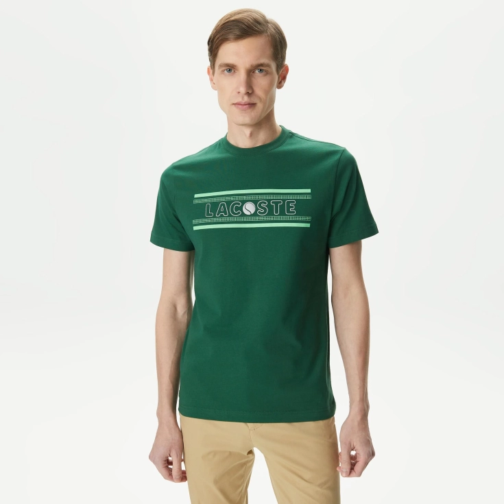 Мужская Футболка Lacoste из хлопка Мужская Футболка Lacoste из хлопка
