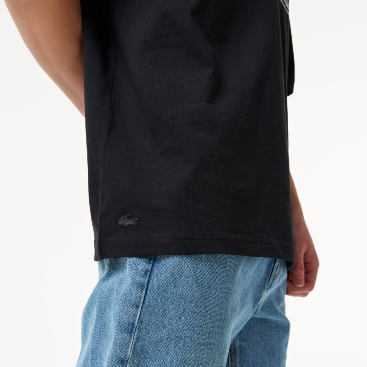 Мужская хлопковая футболка Lacoste Мужская хлопковая футболка Lacoste