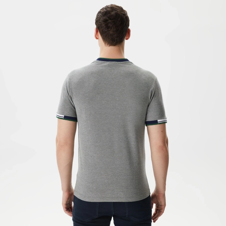 Мужская хлопковая футболка Lacoste с принтом Мужская хлопковая футболка Lacoste с принтом