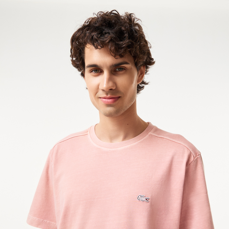 Мужская хлопковая футболка Lacoste Мужская хлопковая футболка Lacoste