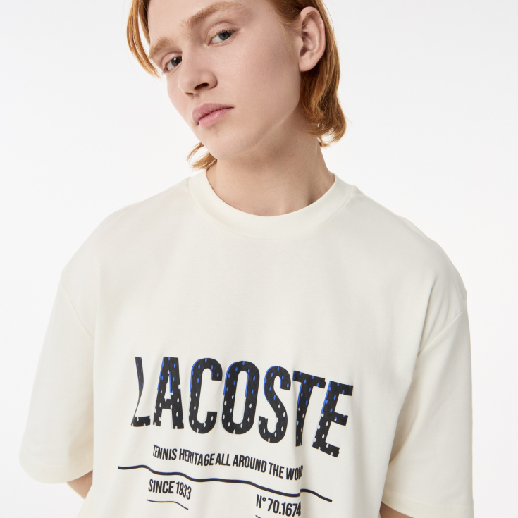Мужская Футболка Lacoste из хлопка Мужская Футболка Lacoste из хлопка
