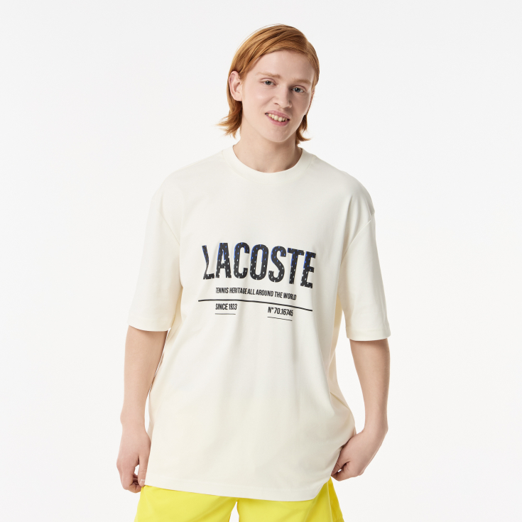 Мужская Футболка Lacoste из хлопка Мужская Футболка Lacoste из хлопка
