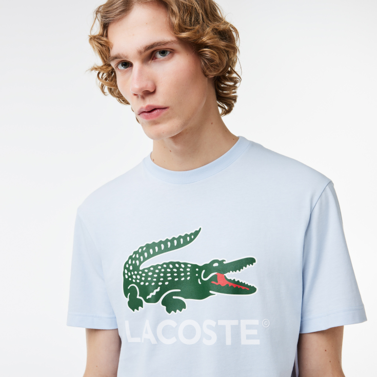 Мужская хлопковая футболка Lacoste Мужская хлопковая футболка Lacoste