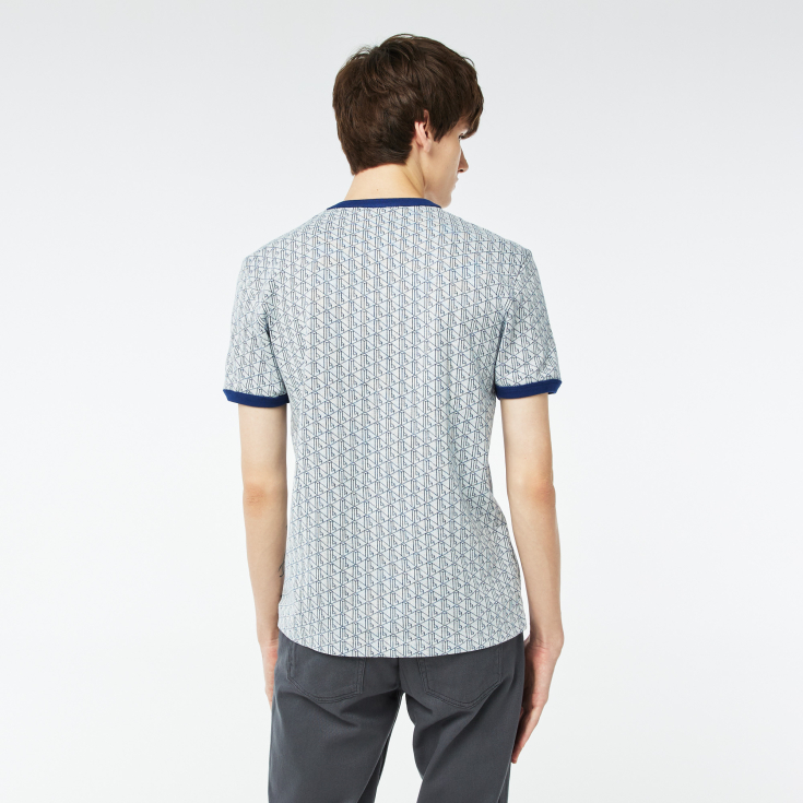 Мужская Футболка Lacoste Regular Fit с монограммой Мужская Футболка Lacoste Regular Fit с монограммой