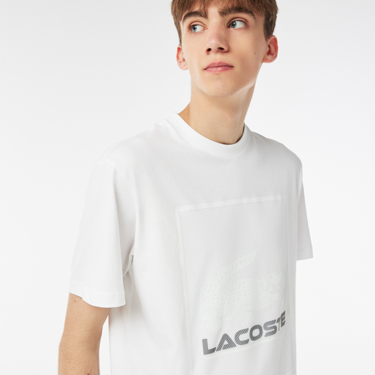 Мужская хлопковая Футболка Lacoste Мужская хлопковая Футболка Lacoste