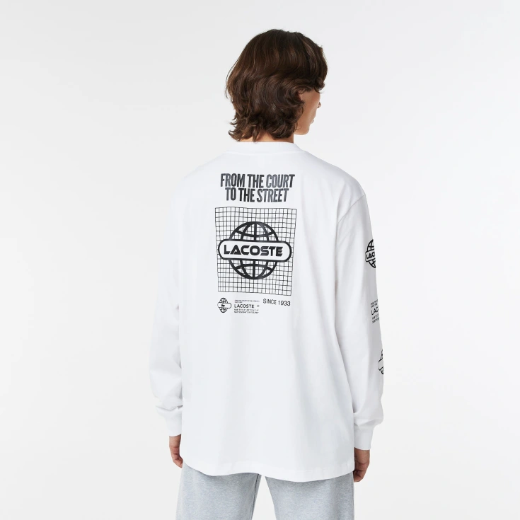 Мужская футболка Lacoste Regular Fit с длинным рукавом Мужская футболка Lacoste Regular Fit с длинным рукавом