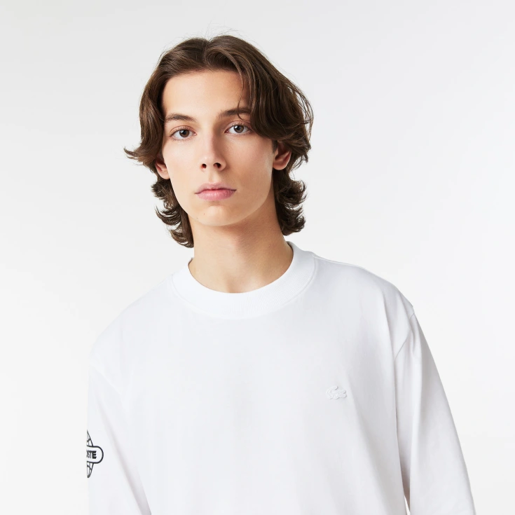 Мужская футболка Lacoste Regular Fit с длинным рукавом Мужская футболка Lacoste Regular Fit с длинным рукавом