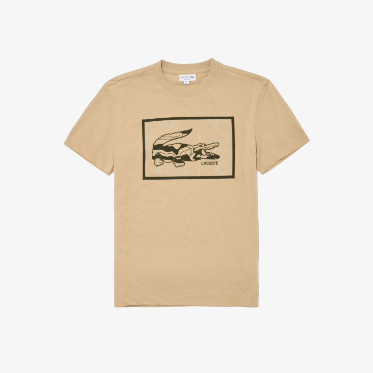 Мужская хлопковая футболка Lacoste REGULAR FIT Мужская хлопковая футболка Lacoste REGULAR FIT