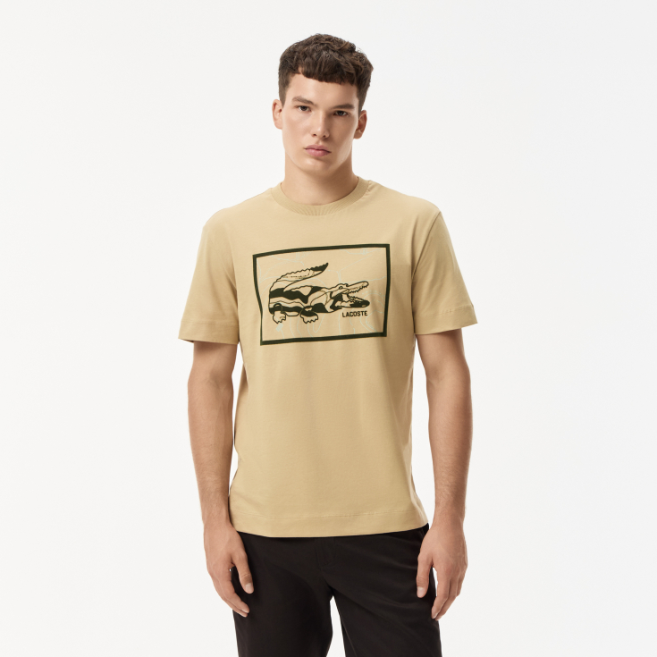 Мужская хлопковая футболка Lacoste REGULAR FIT Мужская хлопковая футболка Lacoste REGULAR FIT