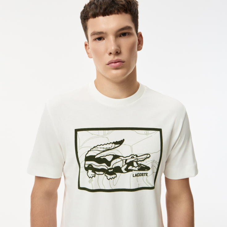 Мужская хлопковая футболка Lacoste REGULAR FIT Мужская хлопковая футболка Lacoste REGULAR FIT
