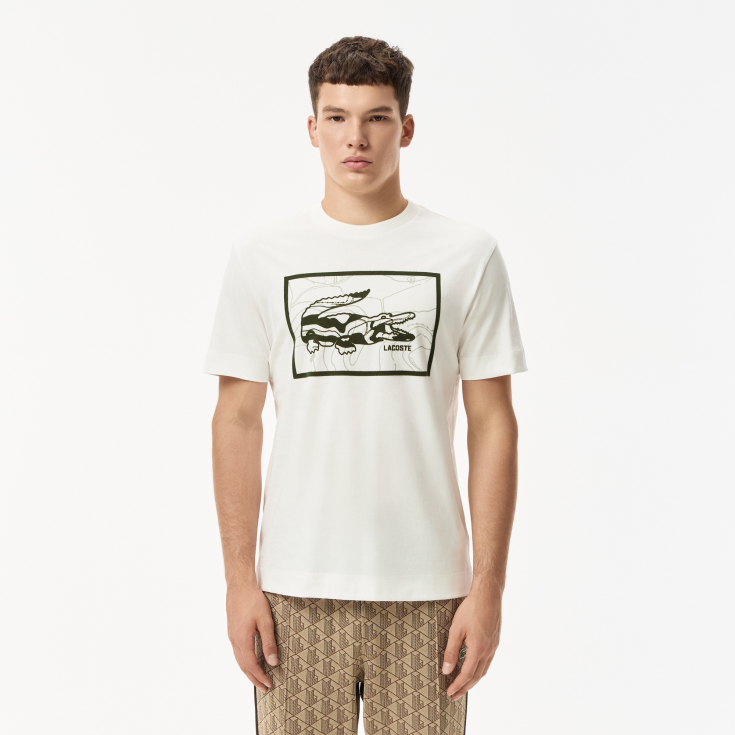Мужская хлопковая футболка Lacoste REGULAR FIT Мужская хлопковая футболка Lacoste REGULAR FIT