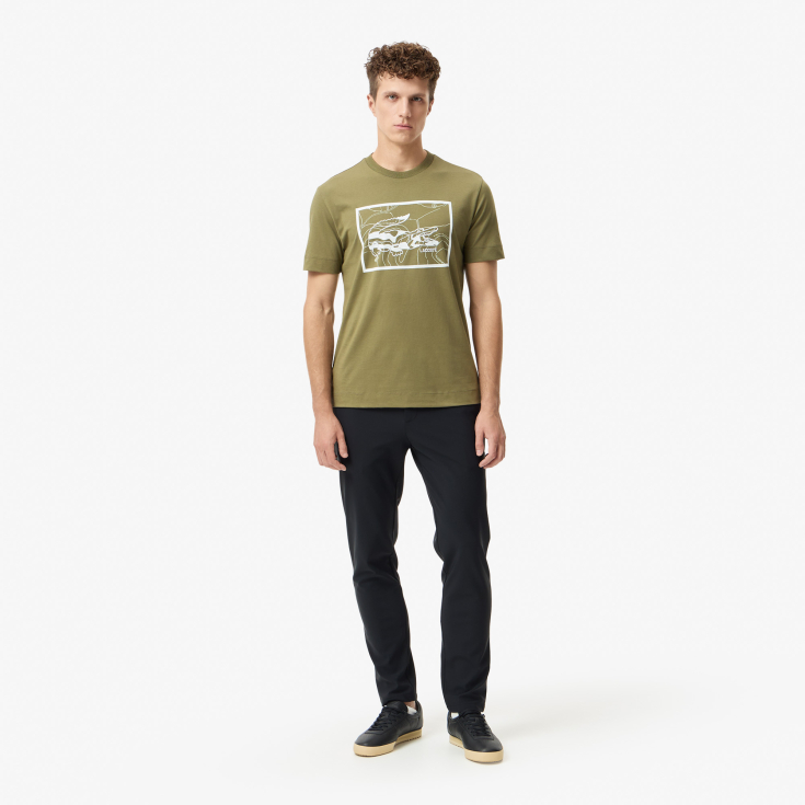 Мужская хлопковая футболка Lacoste REGULAR FIT Мужская хлопковая футболка Lacoste REGULAR FIT