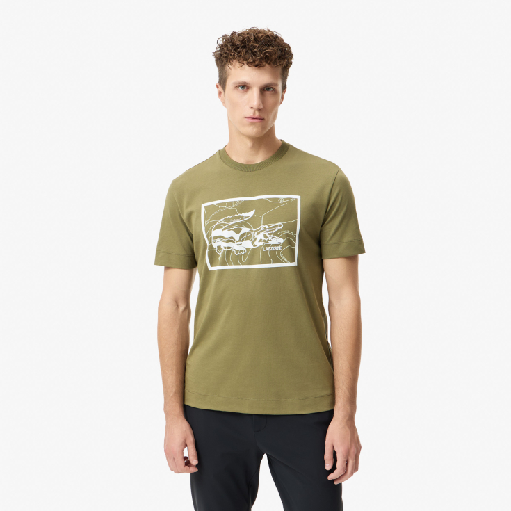 Мужская хлопковая футболка Lacoste REGULAR FIT Мужская хлопковая футболка Lacoste REGULAR FIT