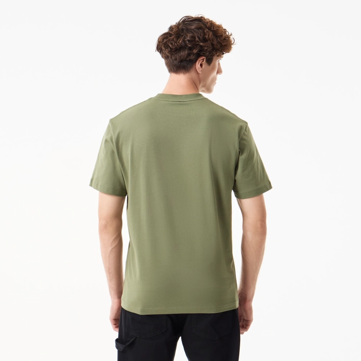 Мужская футболка Lacoste из хлопка с нагрудным карманом Мужская футболка Lacoste из хлопка с нагрудным карманом