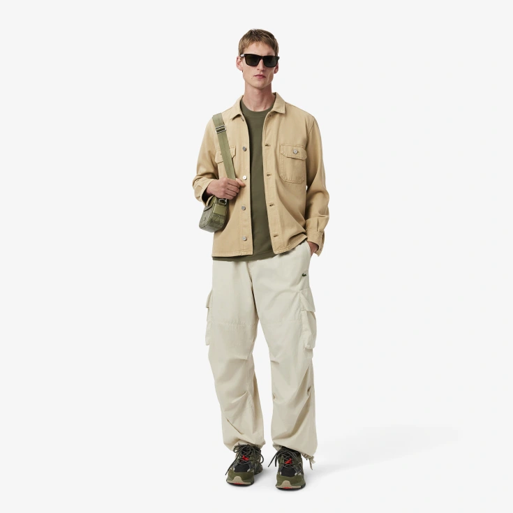 Мужская футболка Lacoste из хлопка с нагрудным карманом Мужская футболка Lacoste из хлопка с нагрудным карманом