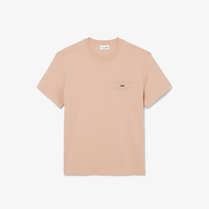 Мужская футболка Lacoste из хлопка с нагрудным карманом Мужская футболка Lacoste из хлопка с нагрудным карманом