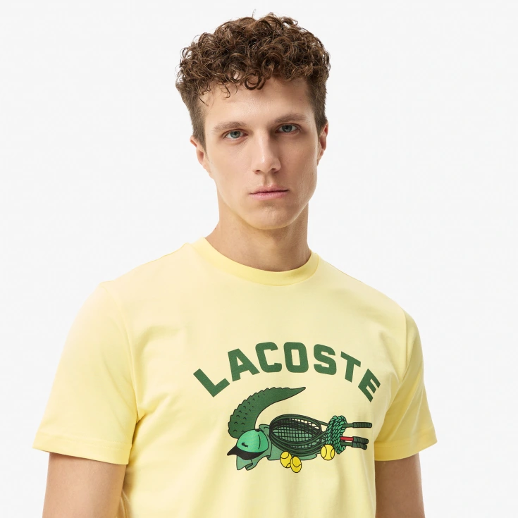 Мужская хлопковая футболка Lacoste Мужская хлопковая футболка Lacoste