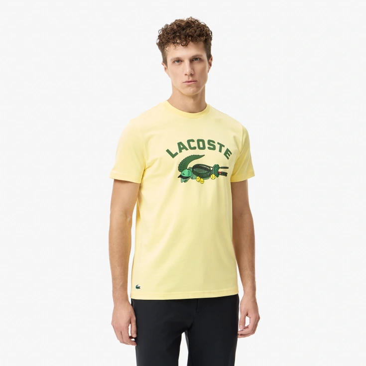 Мужская хлопковая футболка Lacoste Мужская хлопковая футболка Lacoste