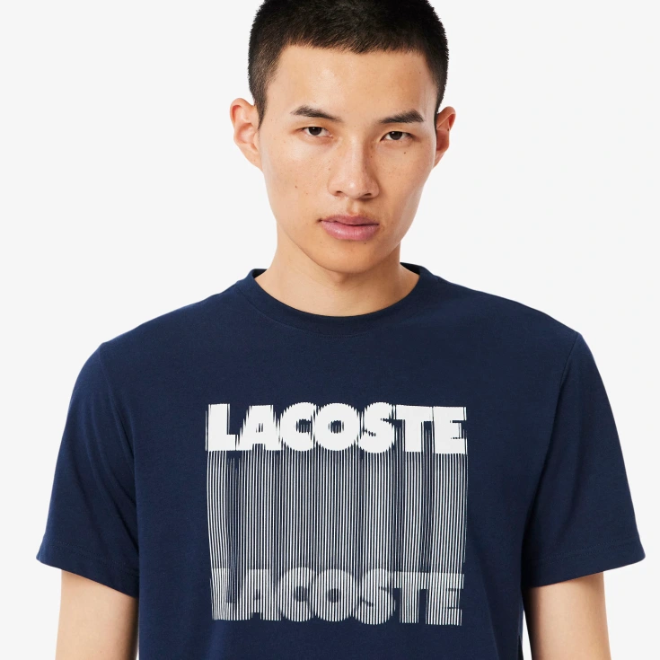 Мужская хлопковая футболка Lacoste Мужская хлопковая футболка Lacoste