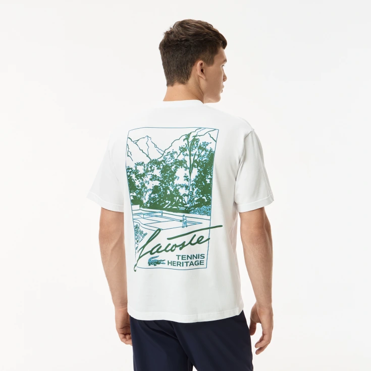 Мужская футболка Lacoste Classic Fit из органического хлопка Мужская футболка Lacoste Classic Fit из органического хлопка