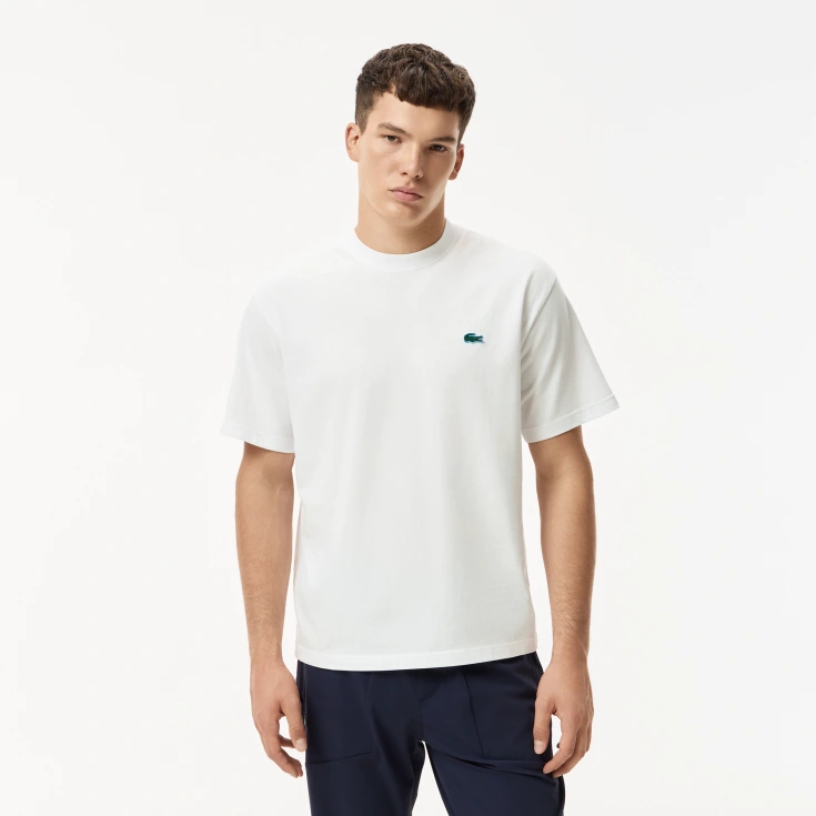 Мужская футболка Lacoste Classic Fit из органического хлопка Мужская футболка Lacoste Classic Fit из органического хлопка