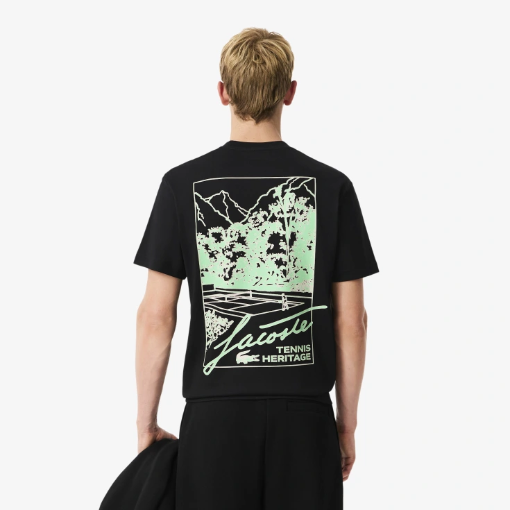 Мужская футболка Lacoste Classic Fit из органического хлопка Мужская футболка Lacoste Classic Fit из органического хлопка