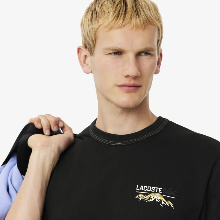 Мужская футболка Lacoste Classic Fit из органического хлопка Мужская футболка Lacoste Classic Fit из органического хлопка