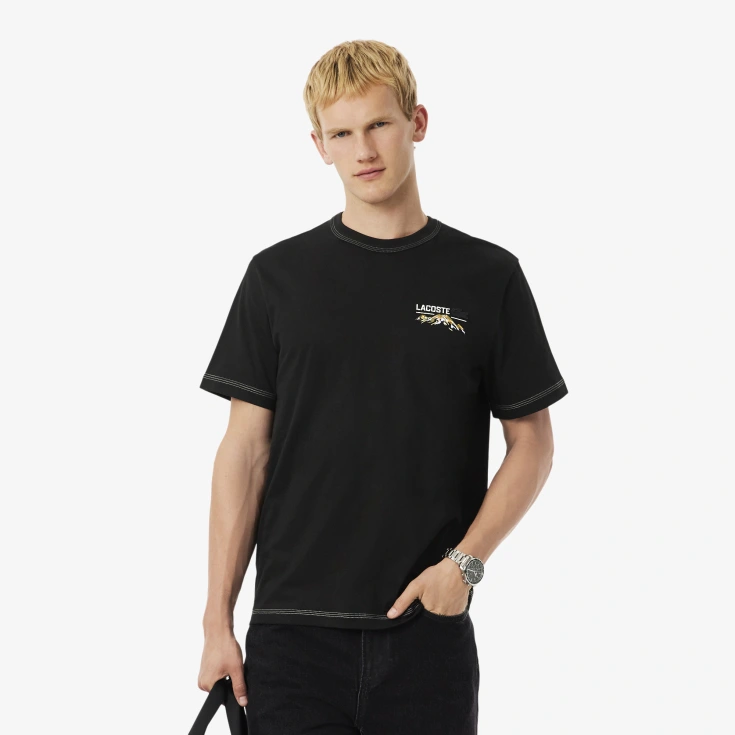 Мужская футболка Lacoste Classic Fit из органического хлопка Мужская футболка Lacoste Classic Fit из органического хлопка