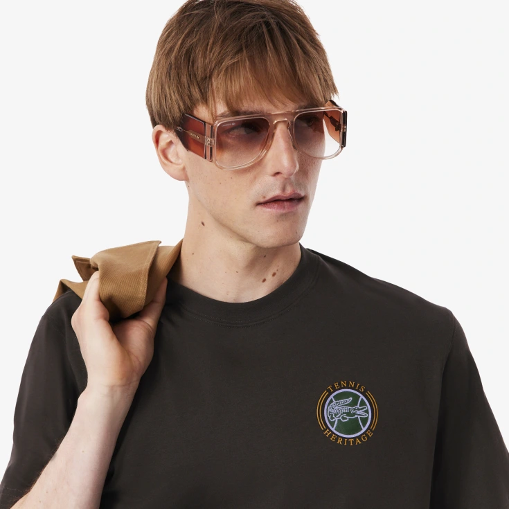 Мужская футболка Lacoste Classic Fit из органического хлопка Мужская футболка Lacoste Classic Fit из органического хлопка