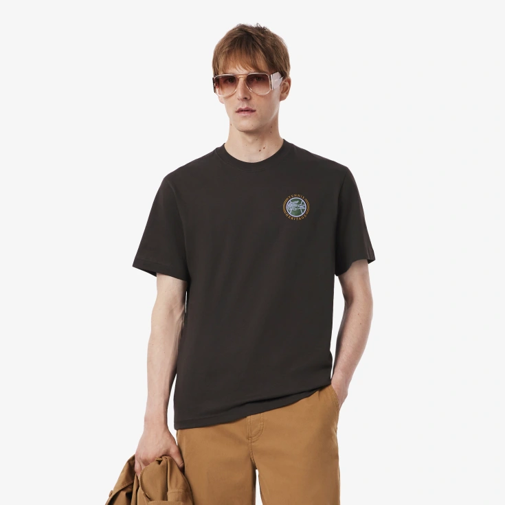 Мужская футболка Lacoste Classic Fit из органического хлопка Мужская футболка Lacoste Classic Fit из органического хлопка