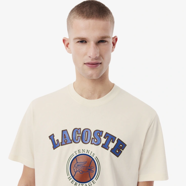 Мужская футболка Lacoste Classic Fit из органического хлопка Мужская футболка Lacoste Classic Fit из органического хлопка