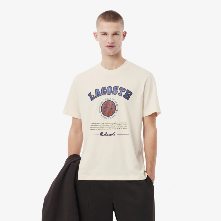 Мужская футболка Lacoste Classic Fit из органического хлопка Мужская футболка Lacoste Classic Fit из органического хлопка