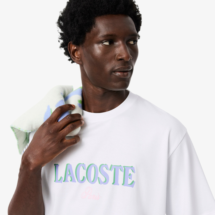 Мужская футболка Lacoste Loose Fit из органического хлопка Мужская футболка Lacoste Loose Fit из органического хлопка