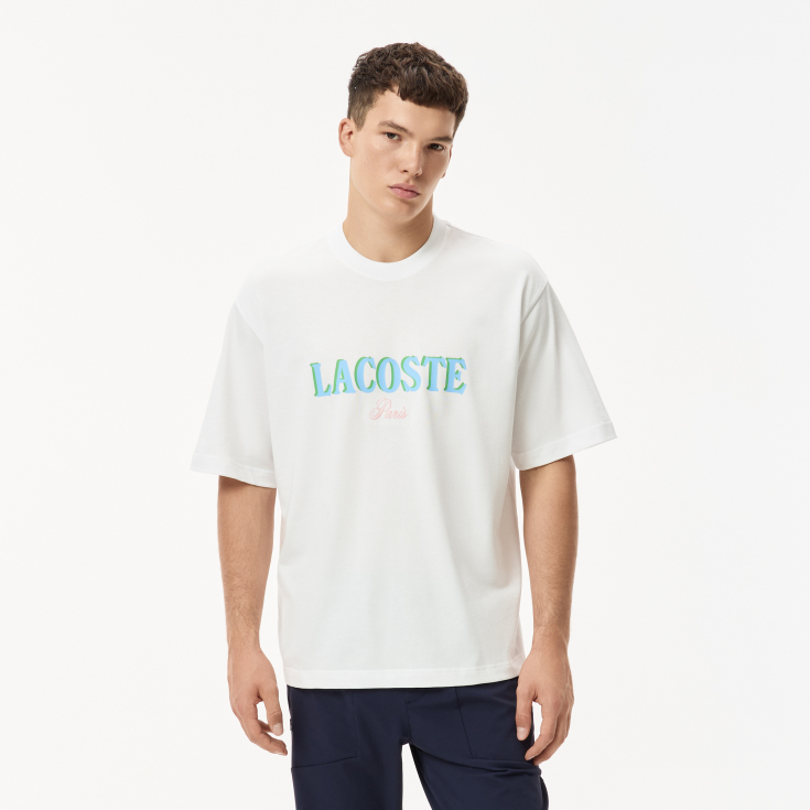 Мужская футболка Lacoste Loose Fit из органического хлопка Мужская футболка Lacoste Loose Fit из органического хлопка